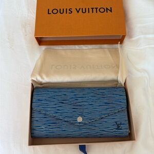 Louis Vuitton Blue Striped Wallet